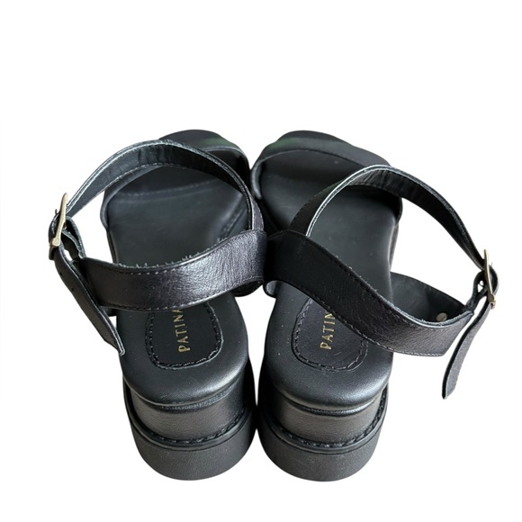 Portland Leather Goods Patina Soho Wedge sandals in black size 10. - Picture 4 of 11